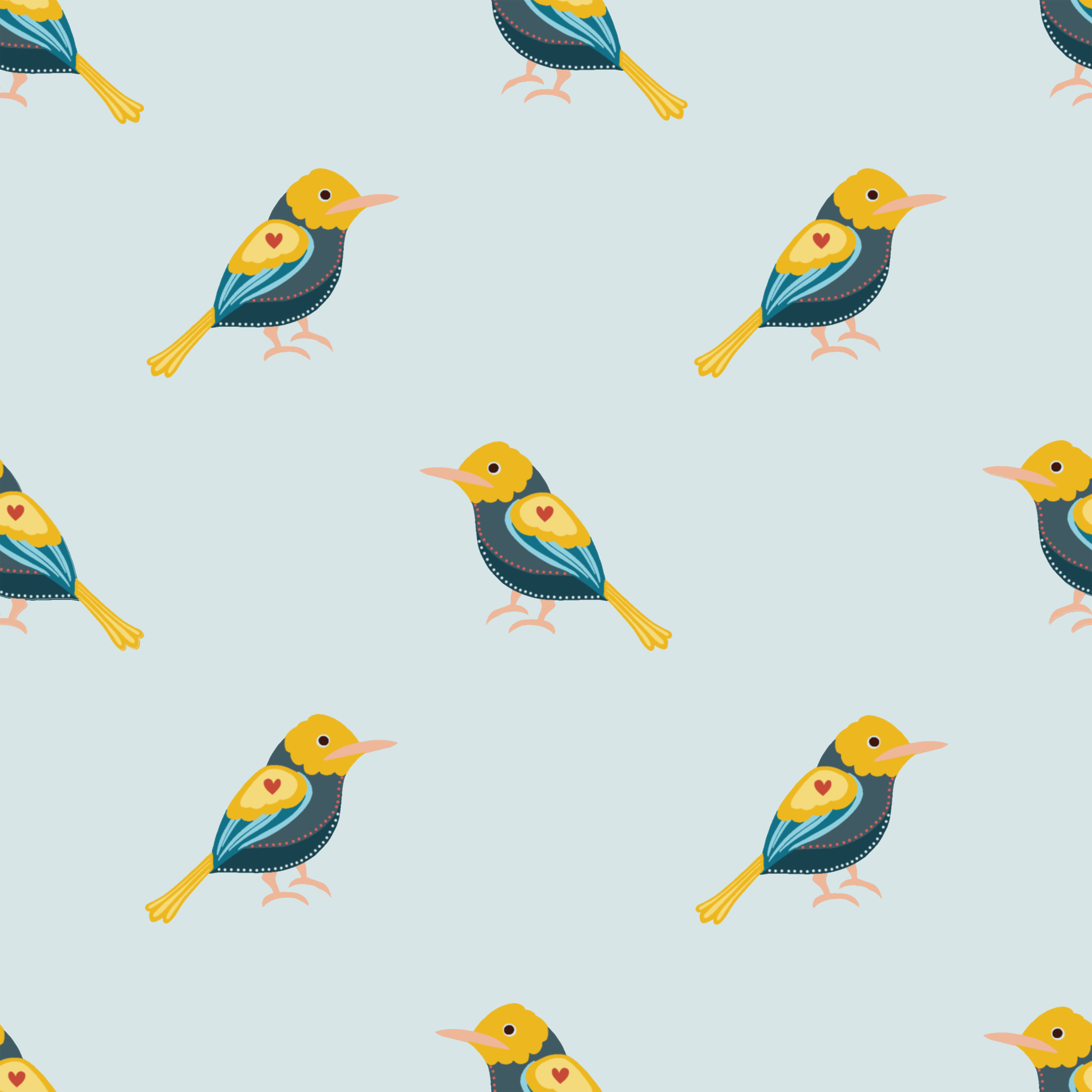 Scattered Songbird — Cornflower Blue