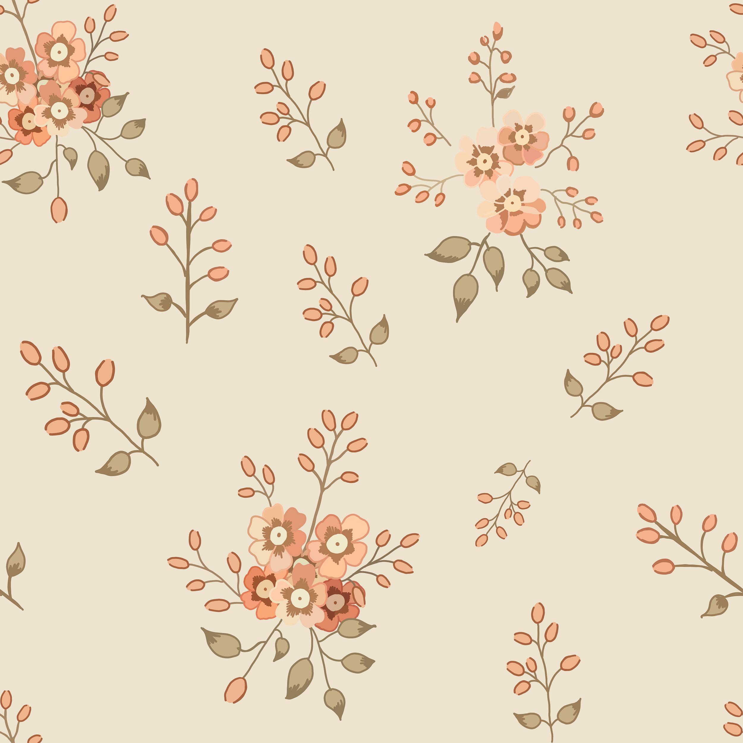 Letter Sprigs - Coral