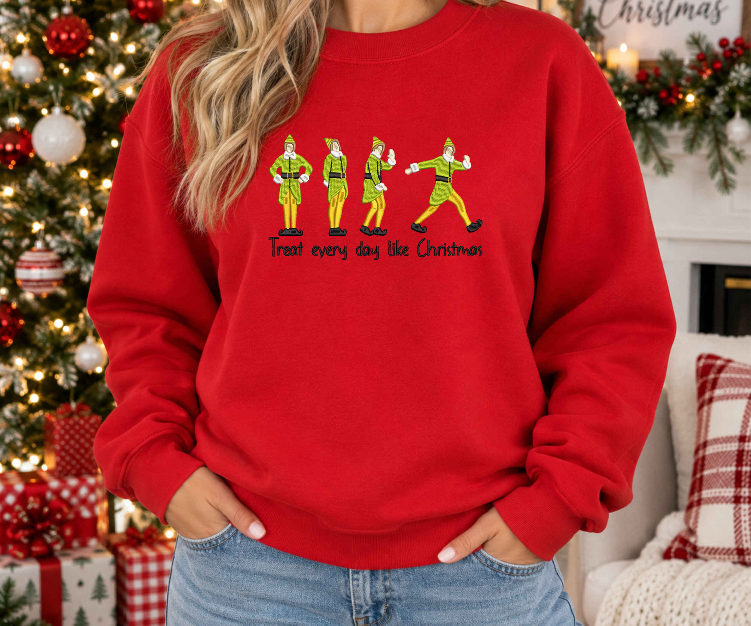 Festive Buddy the Elf Christmas Sweatshirt Sweatshirt or T-shirt