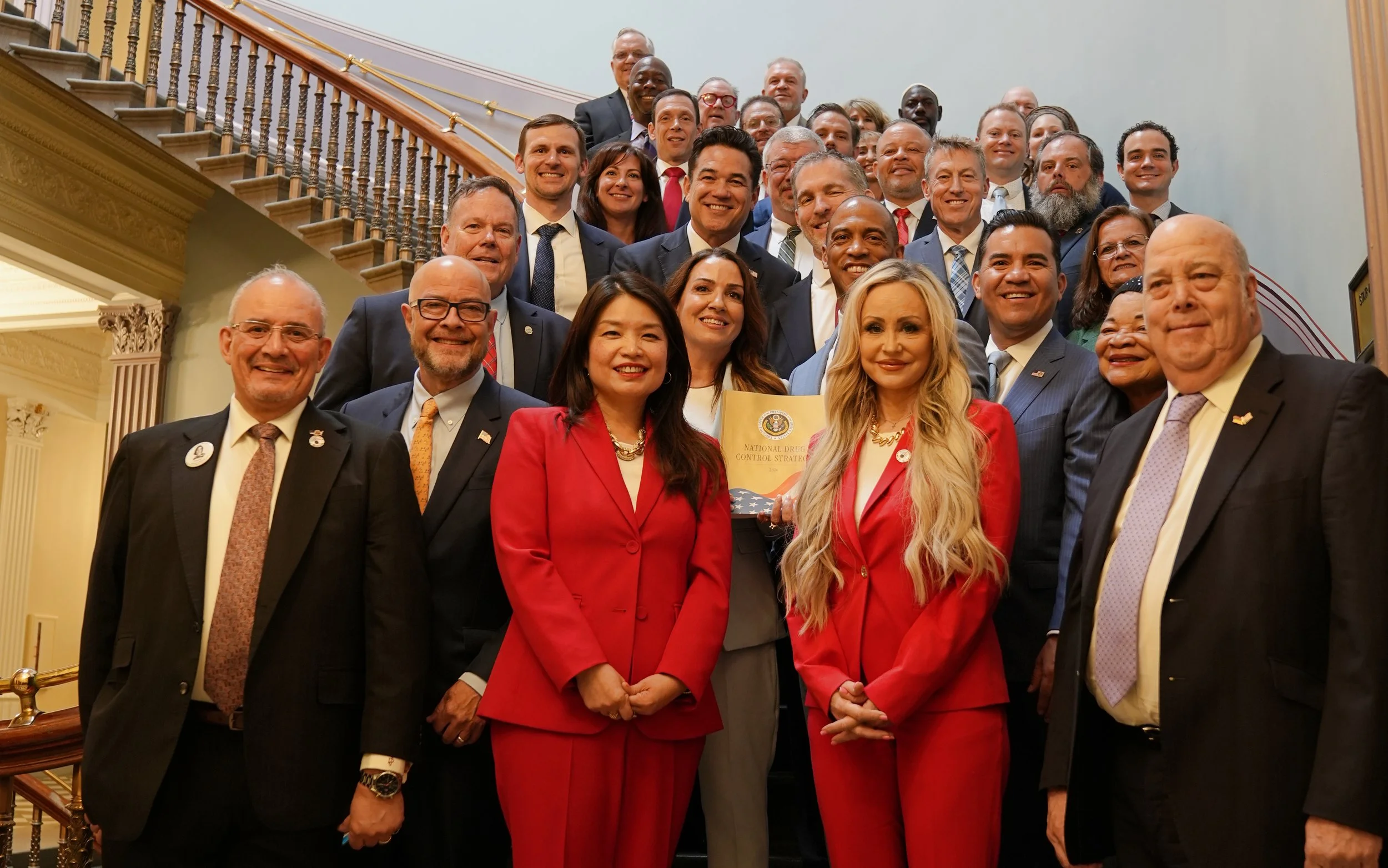 Ambassador of Colombia, Victor Avila Jr., Drug Czar Sara Carter, Dr. Alveda King (SAMSA), DEA, Sec. Scott Turner (HUD), Dean Cain, CBP Commissioner Rodney Scott, USPIS, Ambassador of Mexico