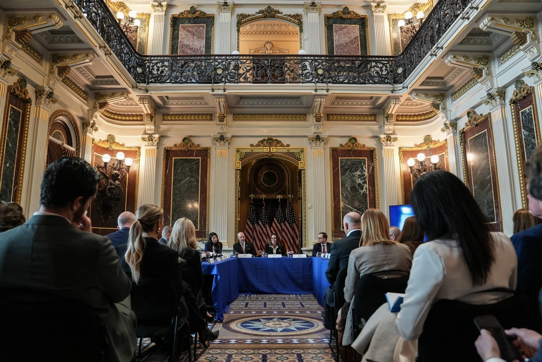 Office of National Drug Control Policy hosting round table inside the Eisenhower building in Washington D.C. photo by Leonard "Lenny Kats" Katsel