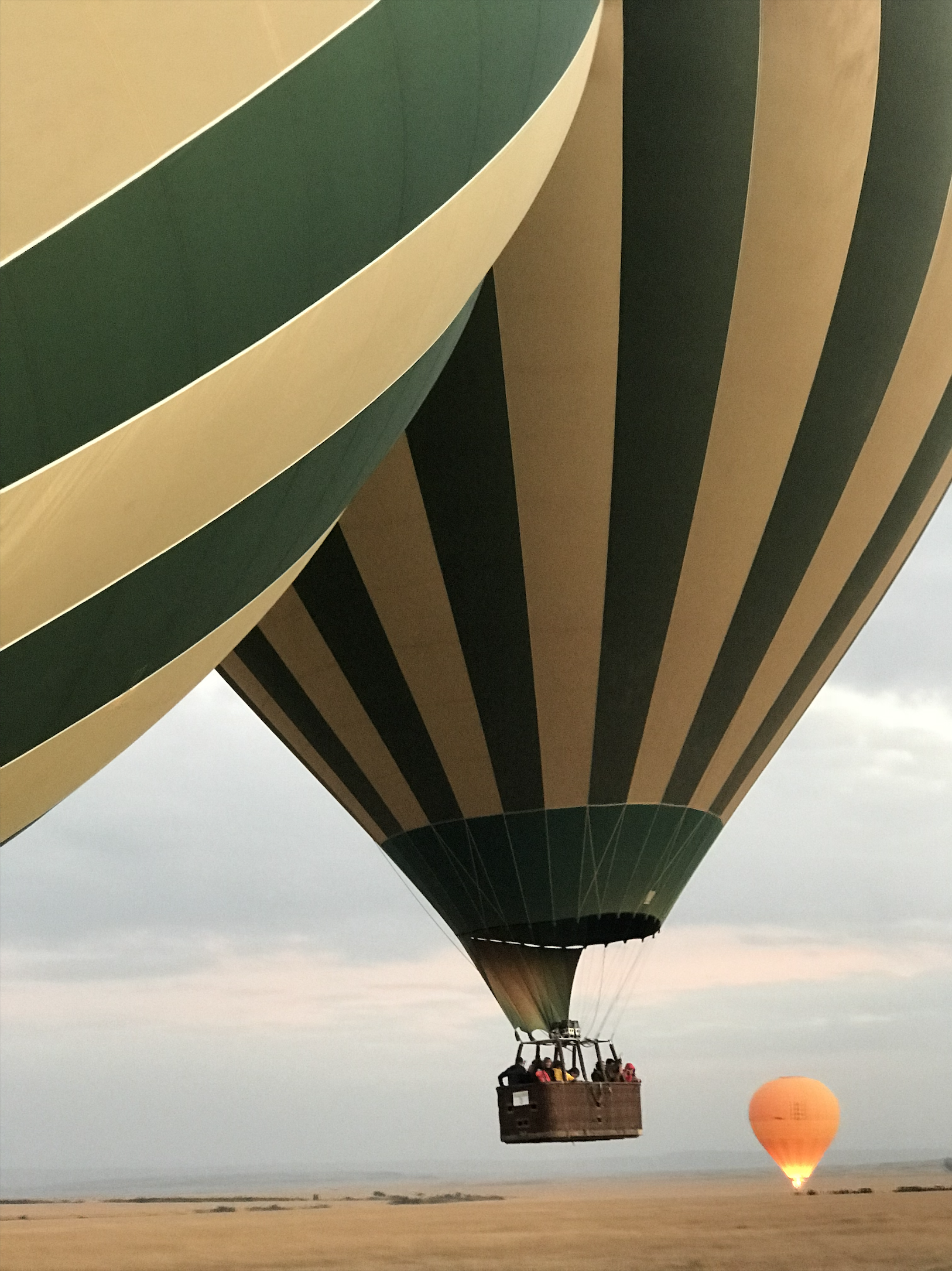 Green Yellow Hot Air Balloon ride in Kenya Safari photo by Leonard Lenny Kats Katsel