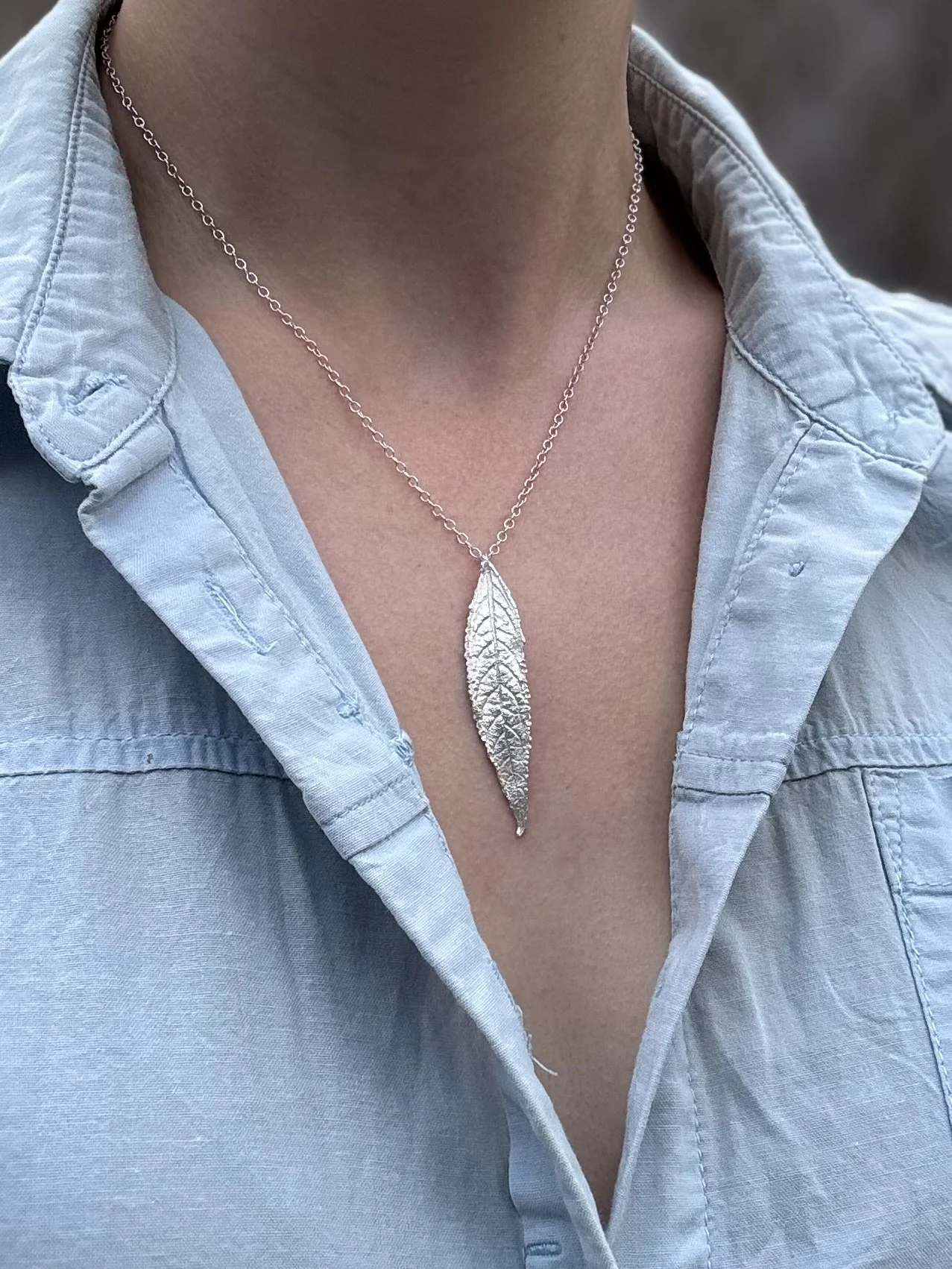 Buddleia Leaf Necklace