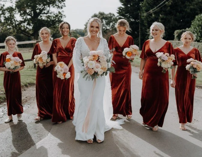 autumnal bridesmaids