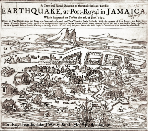 Port Royal earthquake image 1692