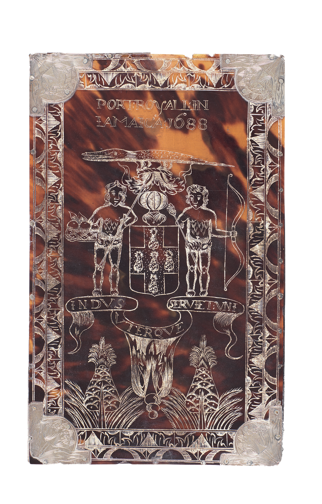Second period Jamaican engraved tortoiseshell comb case