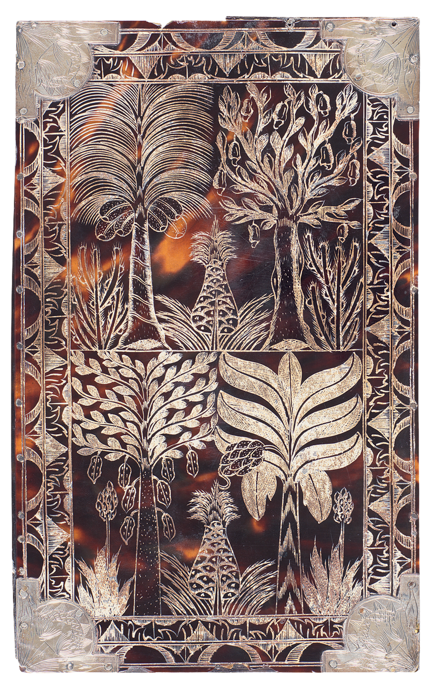Second period Jamaican engraved tortoiseshell comb case