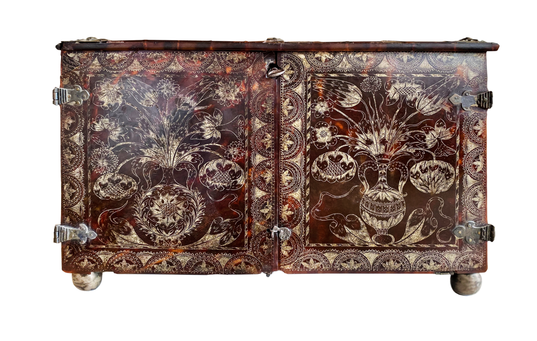 Jamaican tortoiseshell table cabinet front