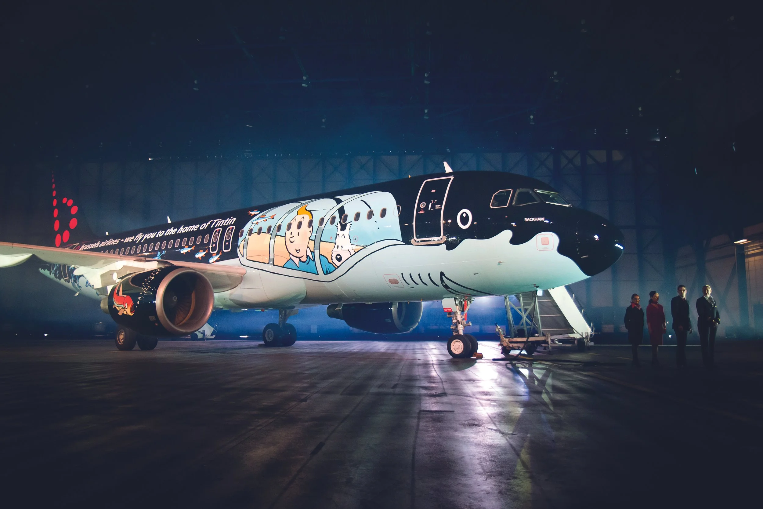Brussels Airlines, avion Rackham aux couleurs de Tintin