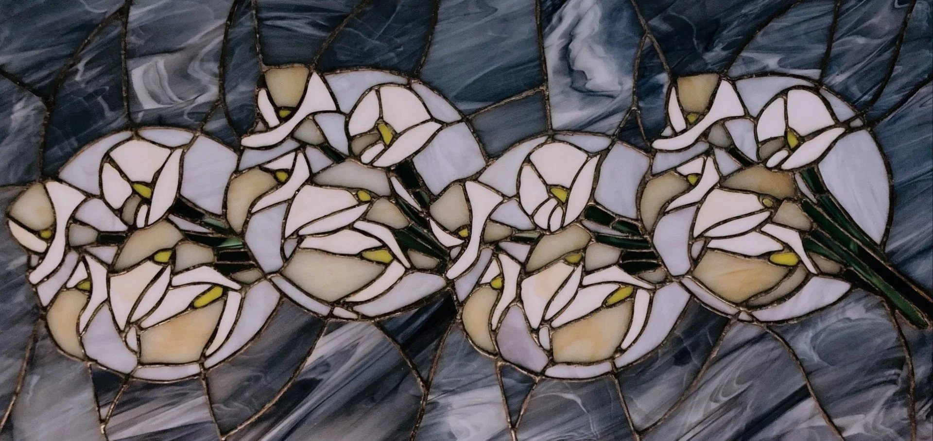 Calla lily transom panel. 48 x 18 inch. Private collection.