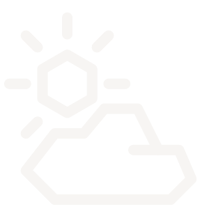 Icon of the sun shining over a mountain or hill environment.