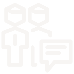 Icons of a calculator, a pencil, a 100-dollar bill, and a speech bubble