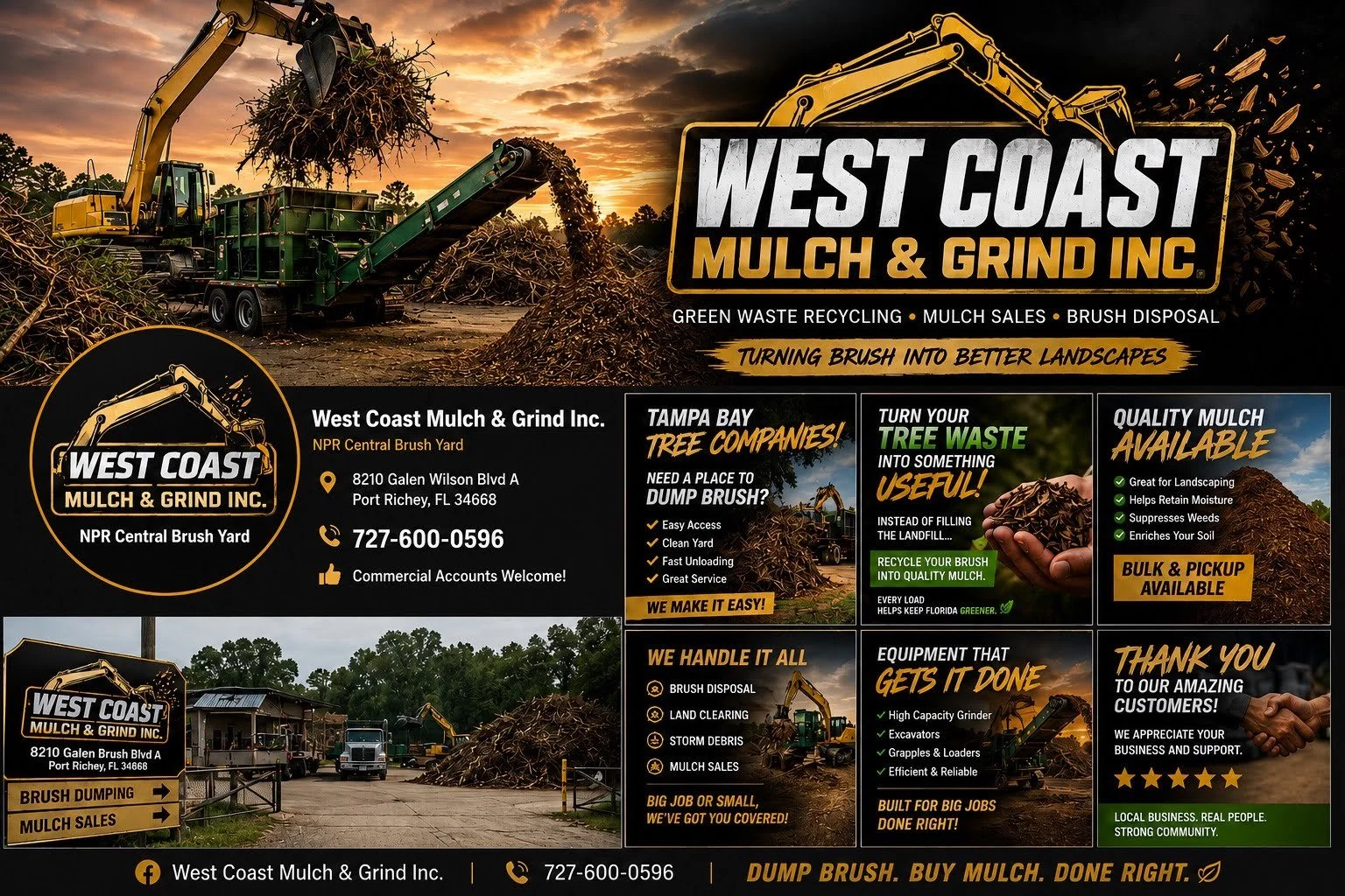 Brush Yard | Recycle Drop-Off | Port Richey, FL | Pasco County