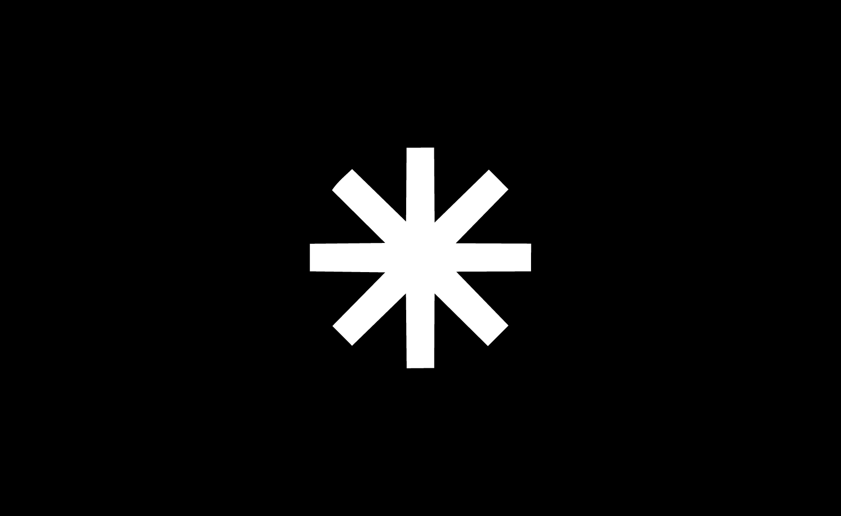 Black background with white text that says 'keep your distance' and a white asterisk-like symbol in the center.