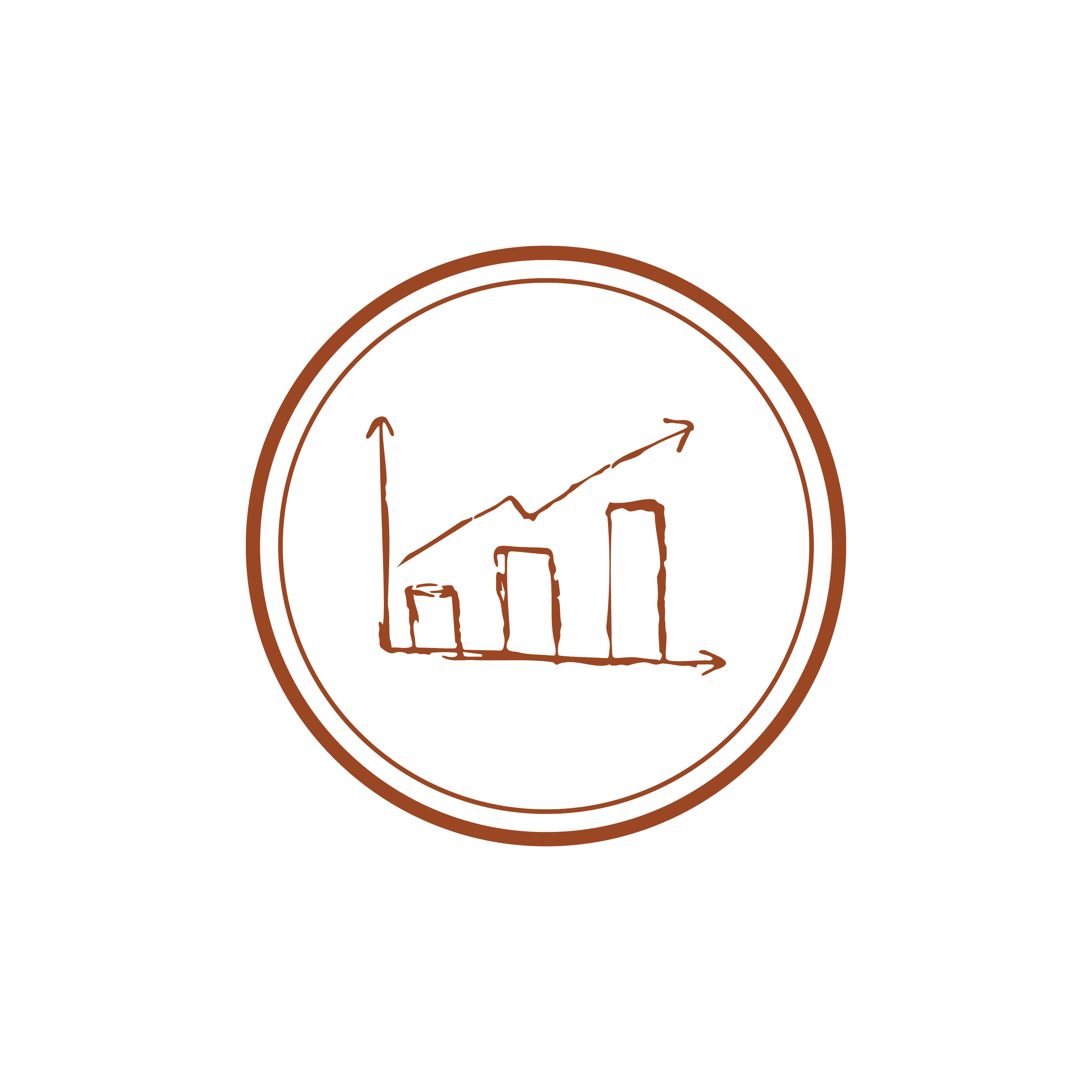 A black background with an orange outline of a clock face. Inside the clock, there are two arrow hands pointing to different directions, indicating a time.