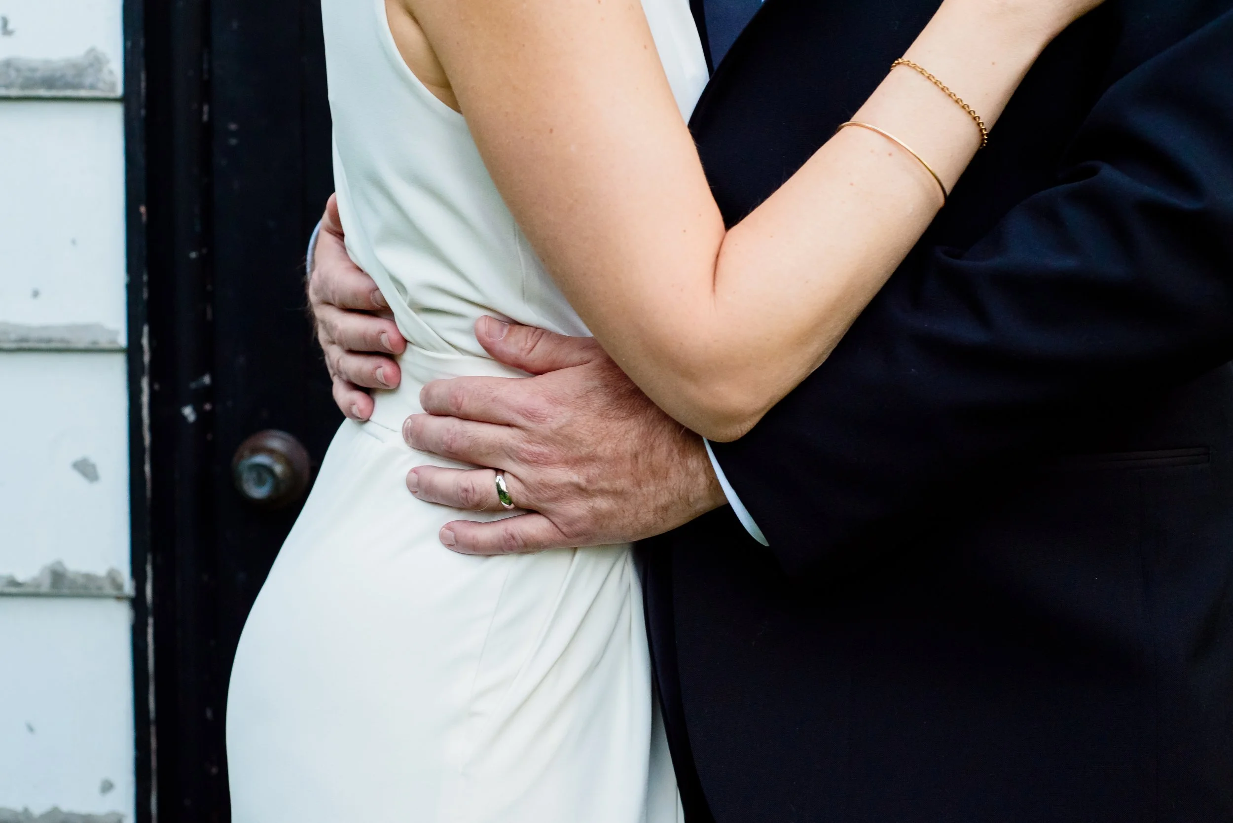 Close-up of couple embracing