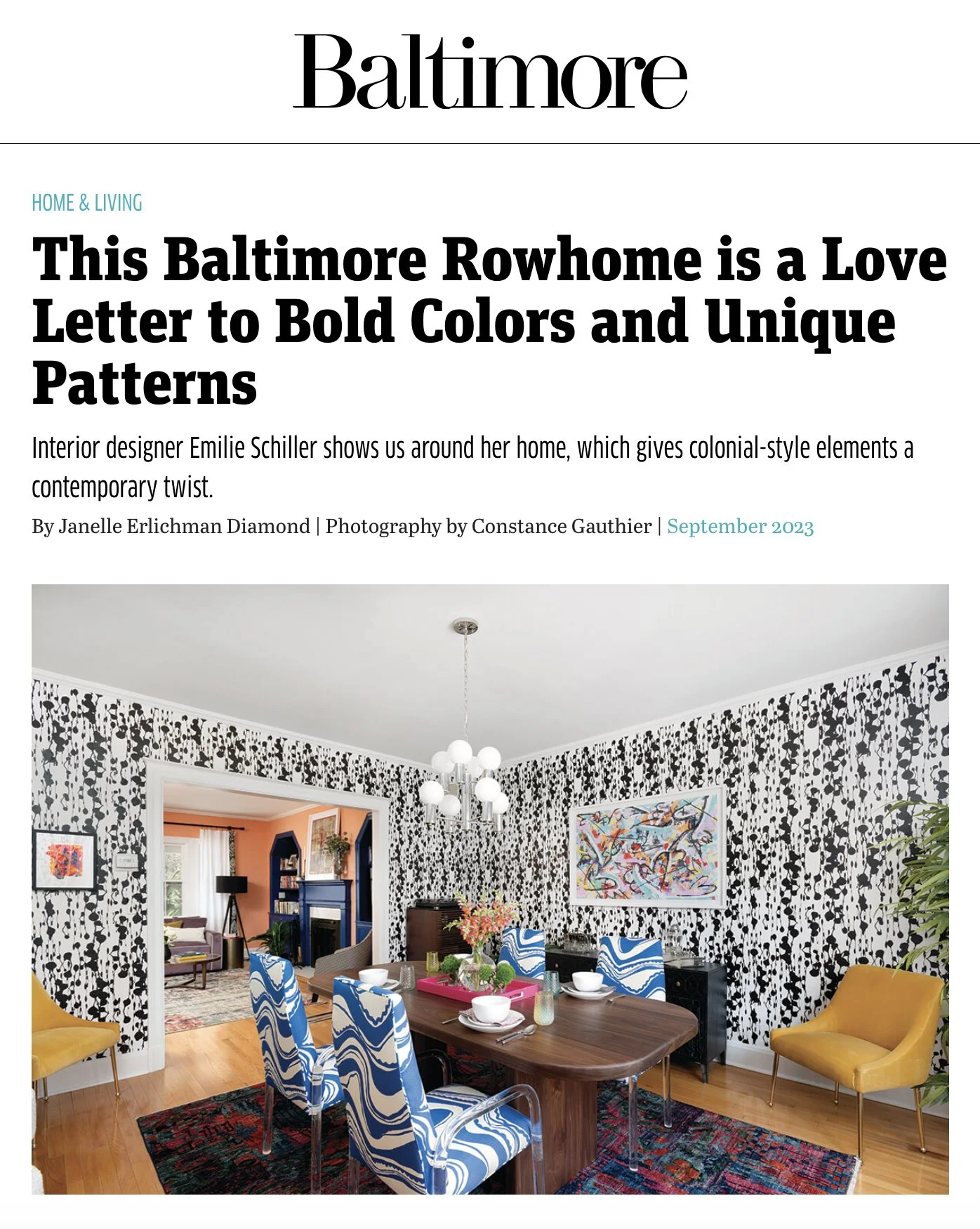 Baltimore Magazine | Sept. 2023