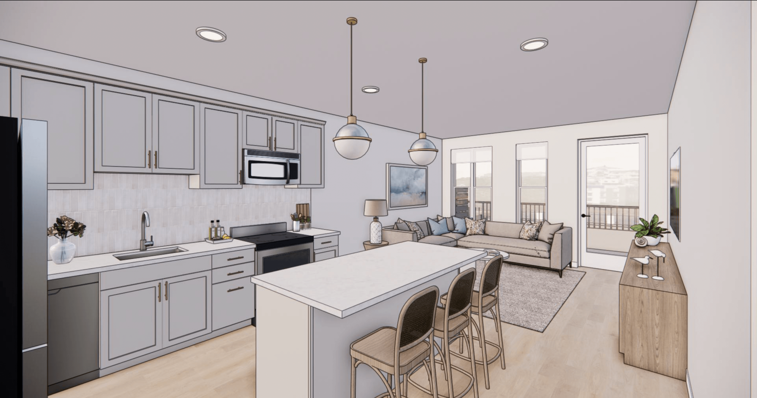 contemporary apartments in downtown port washington, wisconsin