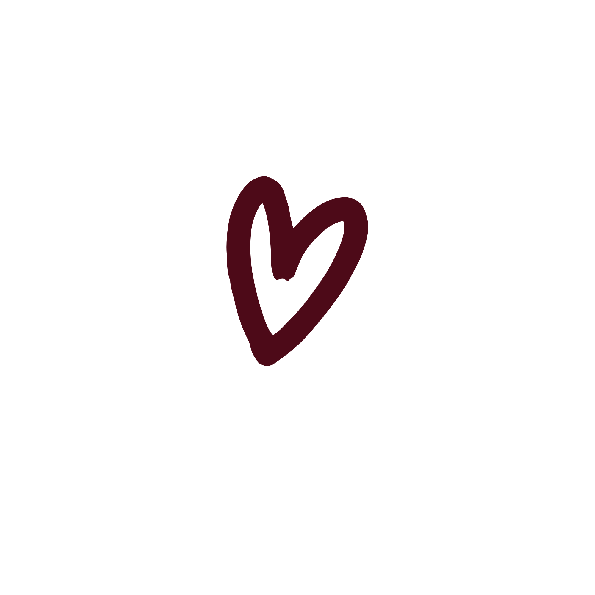 Thick line drawn heart