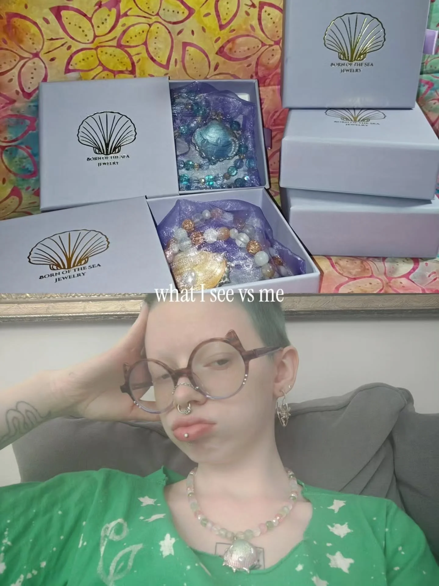 Getting things ready for launch day! Finally getting the boxes and packing necklaces feels so great, love seeing everything come together as I imagined🩵