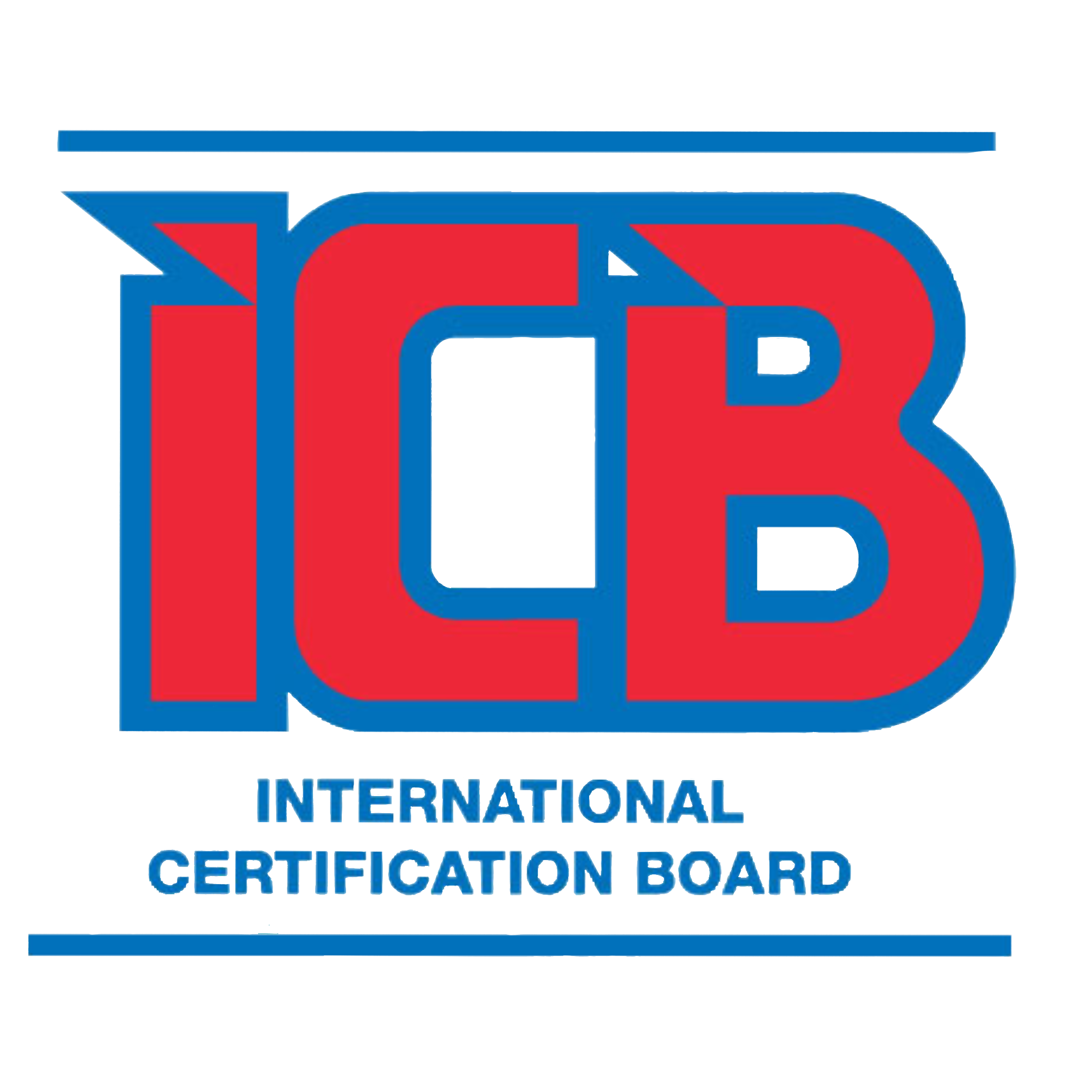 Logo of the International Certification Board featuring a blue and red design with the words "Certification Board" at the bottom.