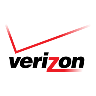 Verizon logo with stylized red and black text and a red checkmark above the company name. Renaissance Market Wilmington.