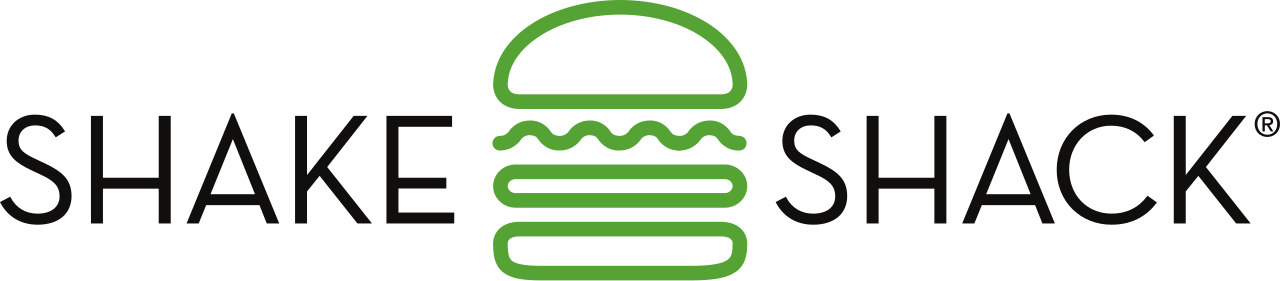Shake Shack logo with a stylized burger icon between the words. Renaissance Market Wilmington.