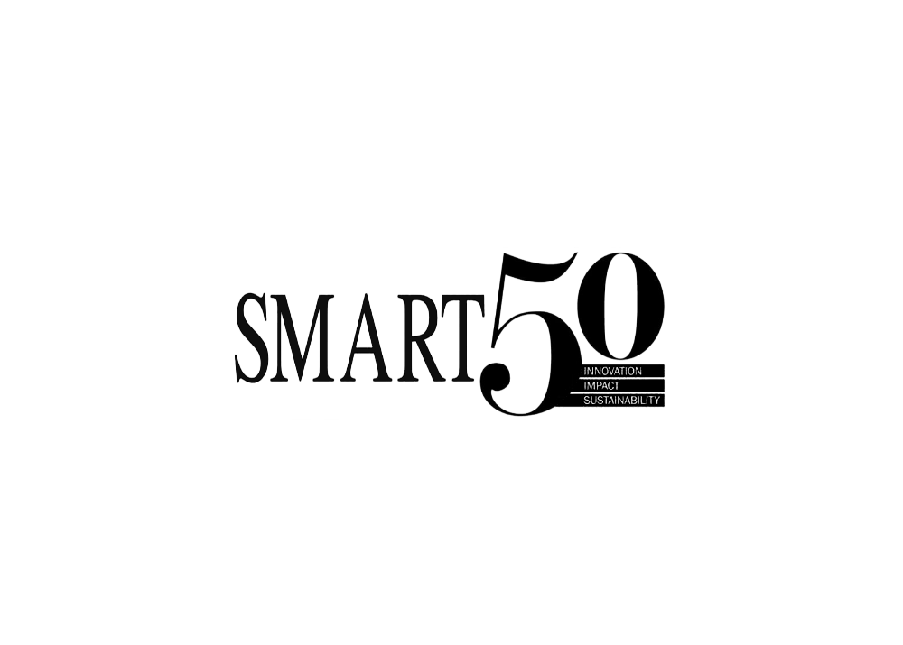 Black and white logo for SMART 50.