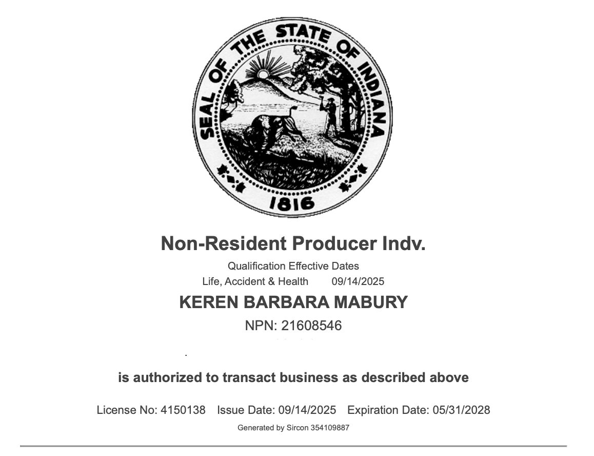 Indiana License