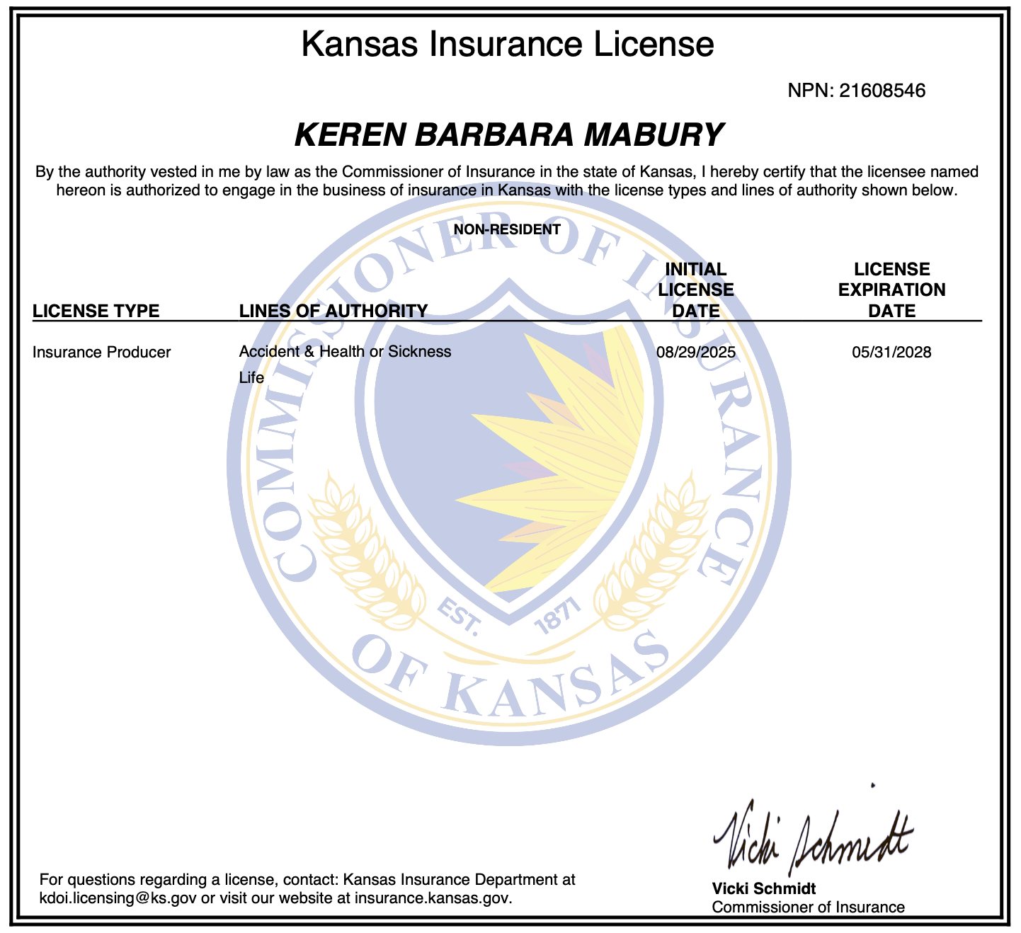 Kansas License
