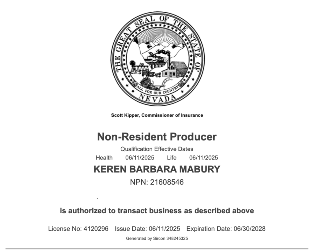 Nevada License