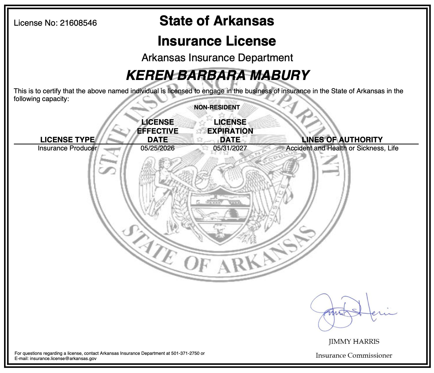 Arkansas License