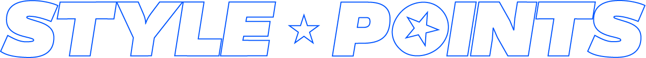 Text reading 'STYLE POINTS' with star symbols replacing the letter 'A' in a stylized outline font.