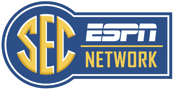 SEC Network logo with ESPN branding on a blue background.