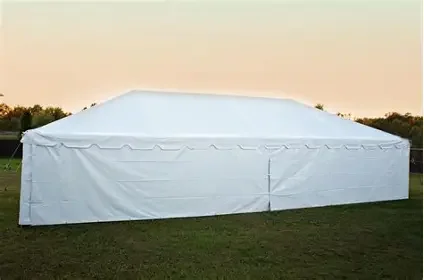20ft Section Solid White Side Curtain