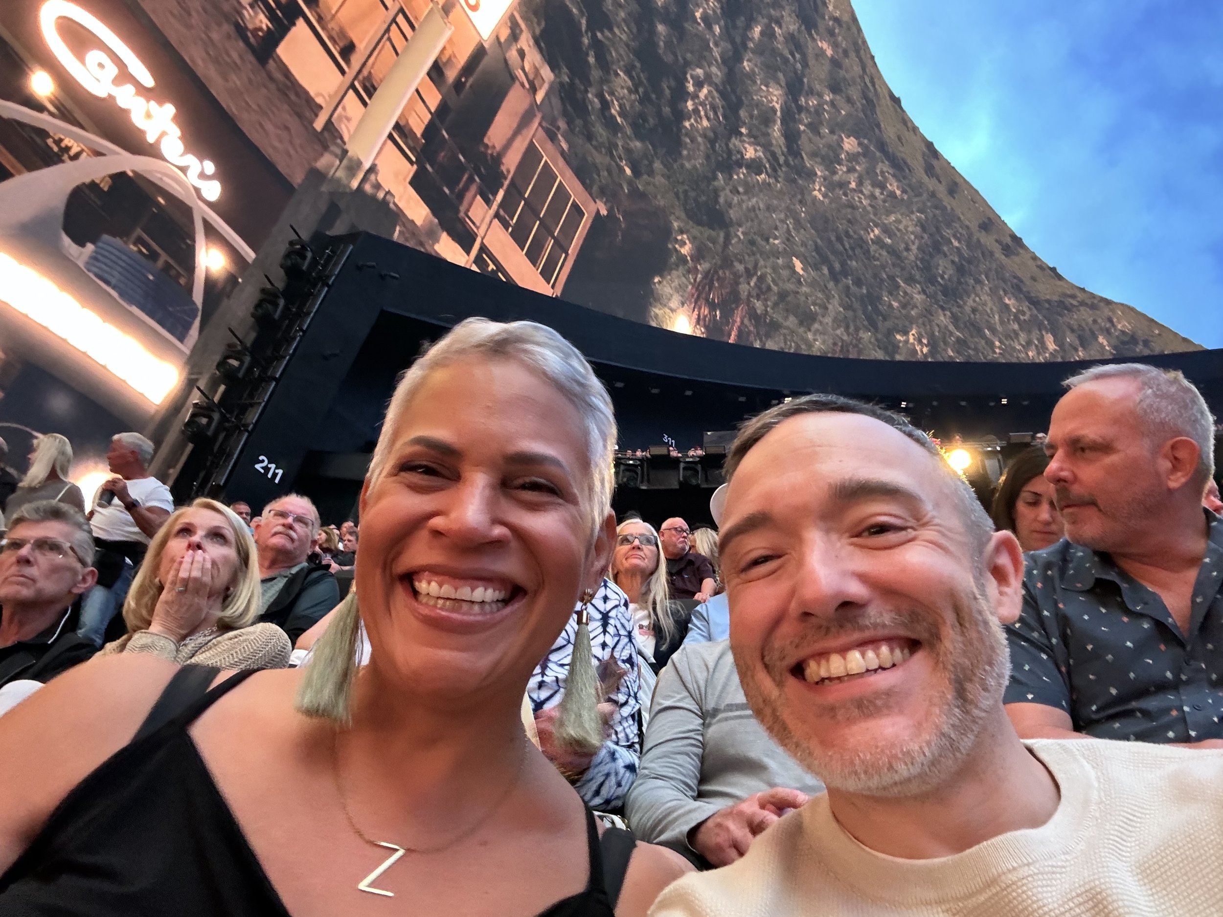 Michael and Zita enjoying the Eagles concert at Sphere Las Vegas