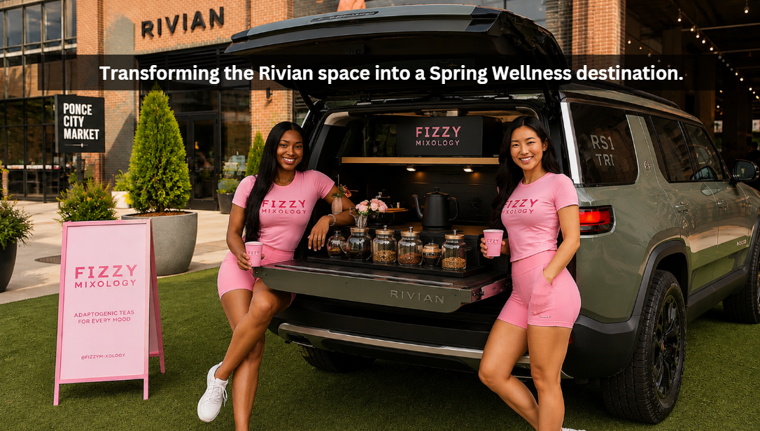 We were asked to create a proposal for a Pilot Spring Activation for Rivian at Ponce City Market, Atlanta that invited guests into the space to test out the Rivian Travel Kitchen. 