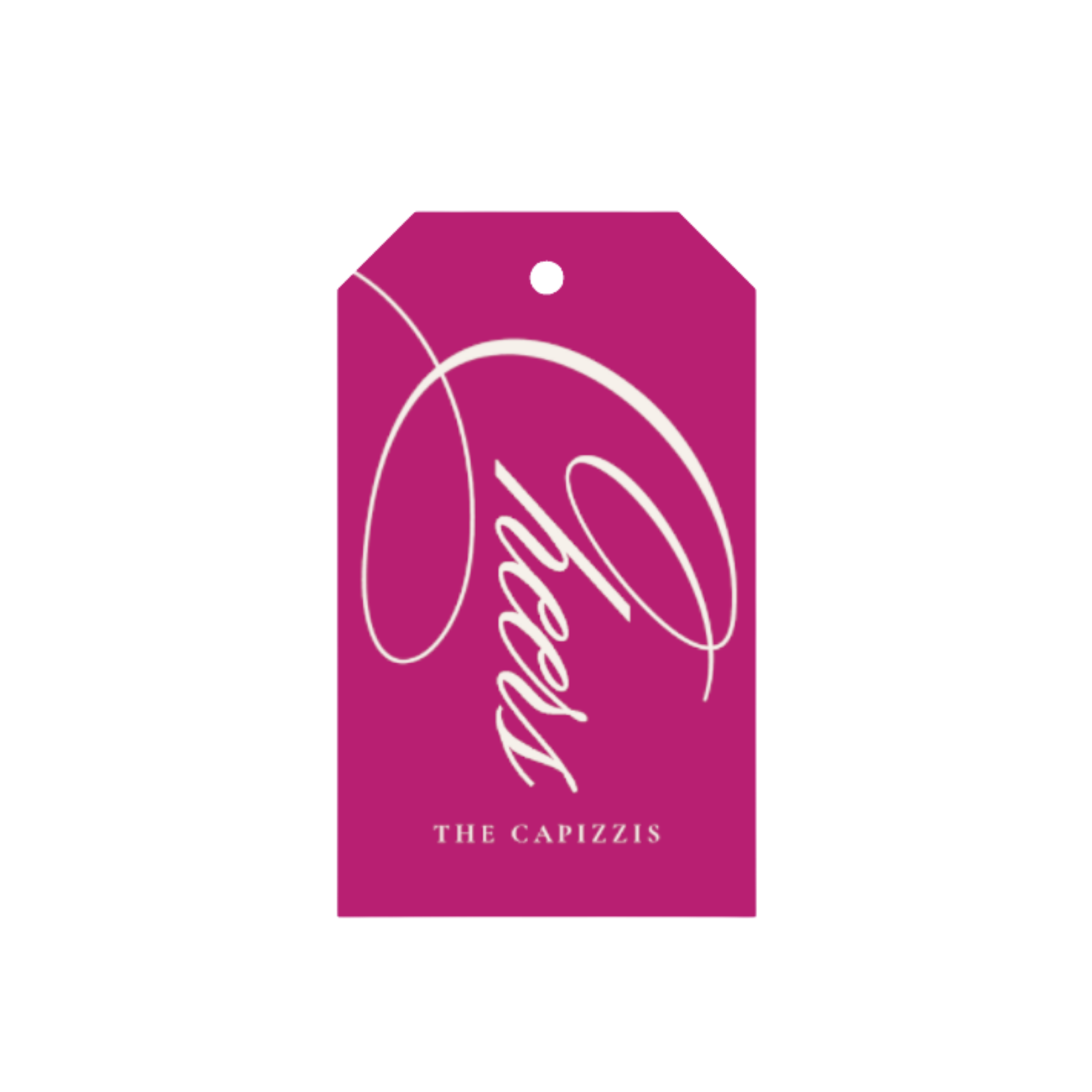 The Love & Cheers Rectangle Gift Tag