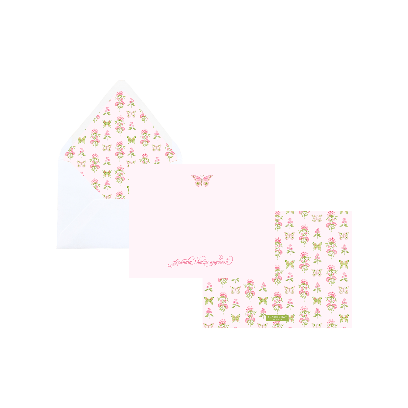 The Flutter Floral Notecard