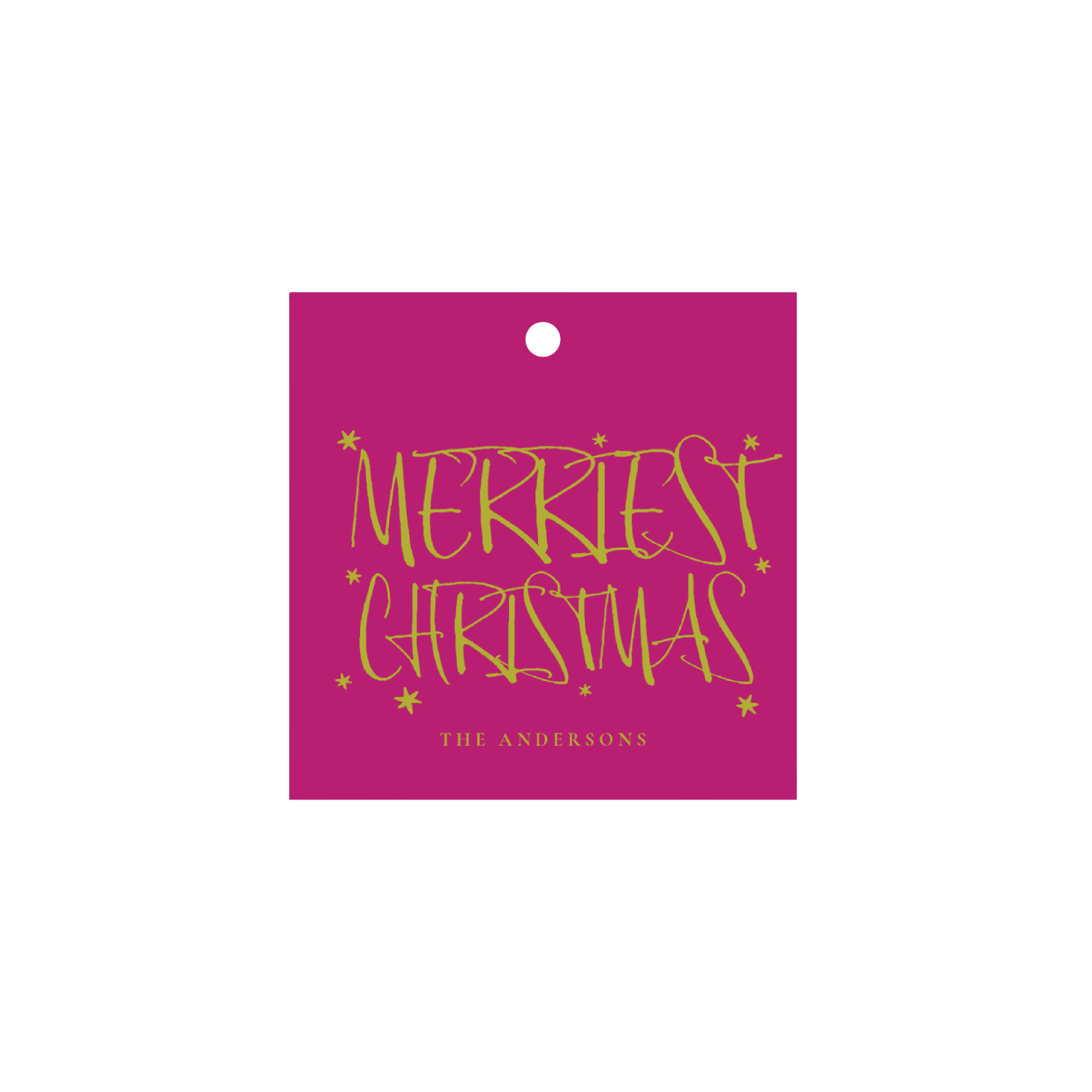 The Merriest Square Gift Tag