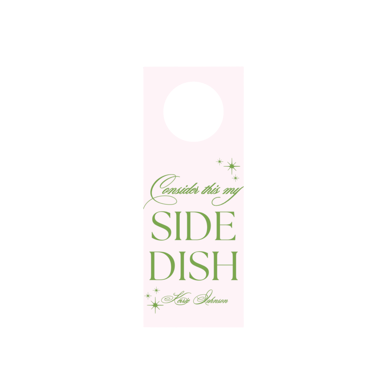 The Side Dish Wine Tag