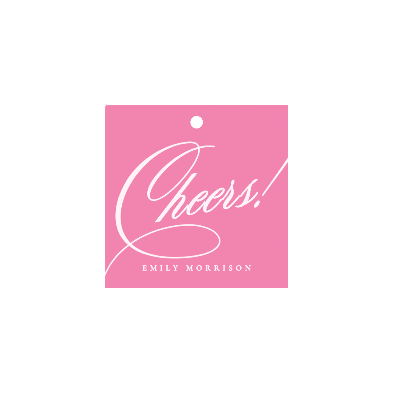 The Love & Cheers Square Gift Tag