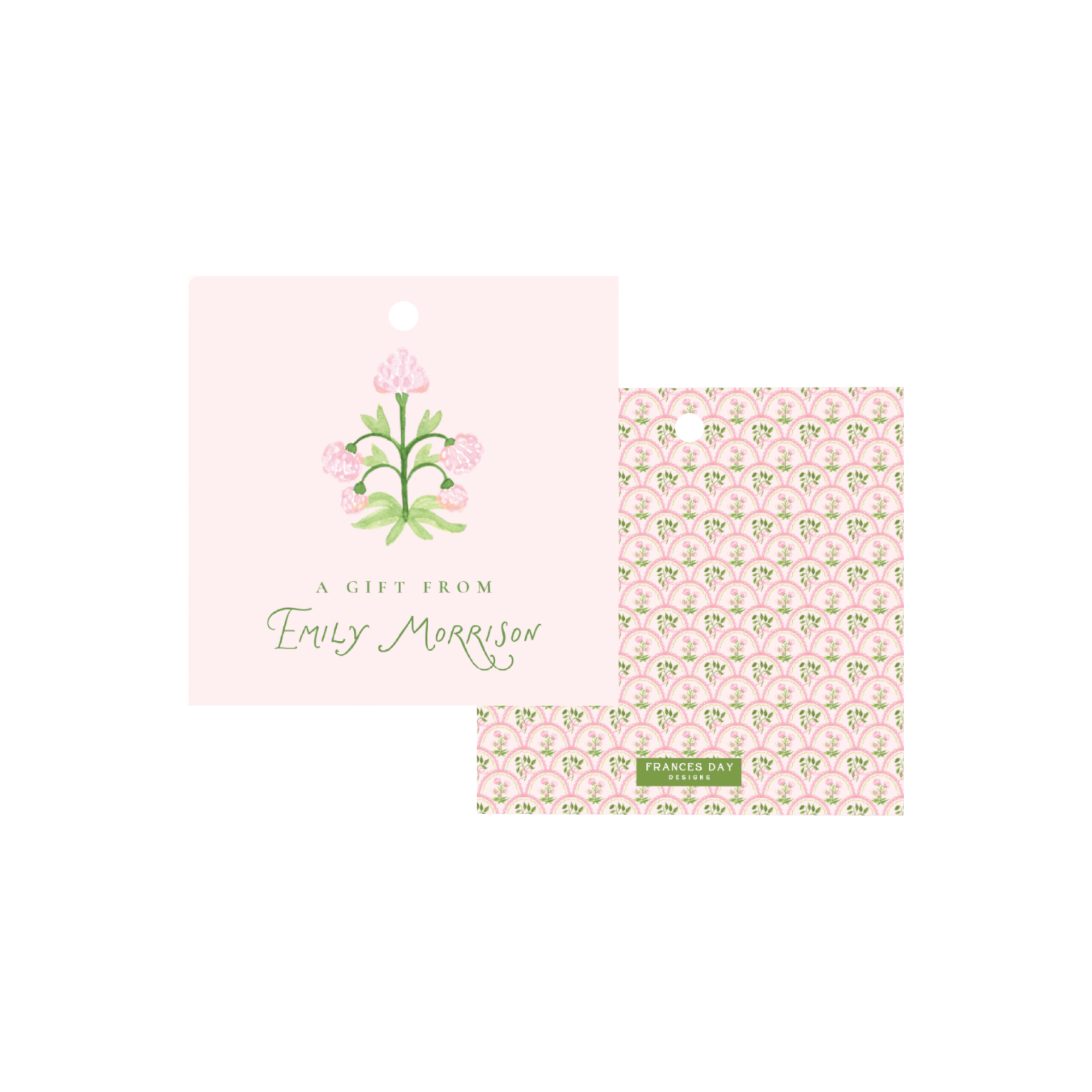 The Garden Block Square Gift Tag