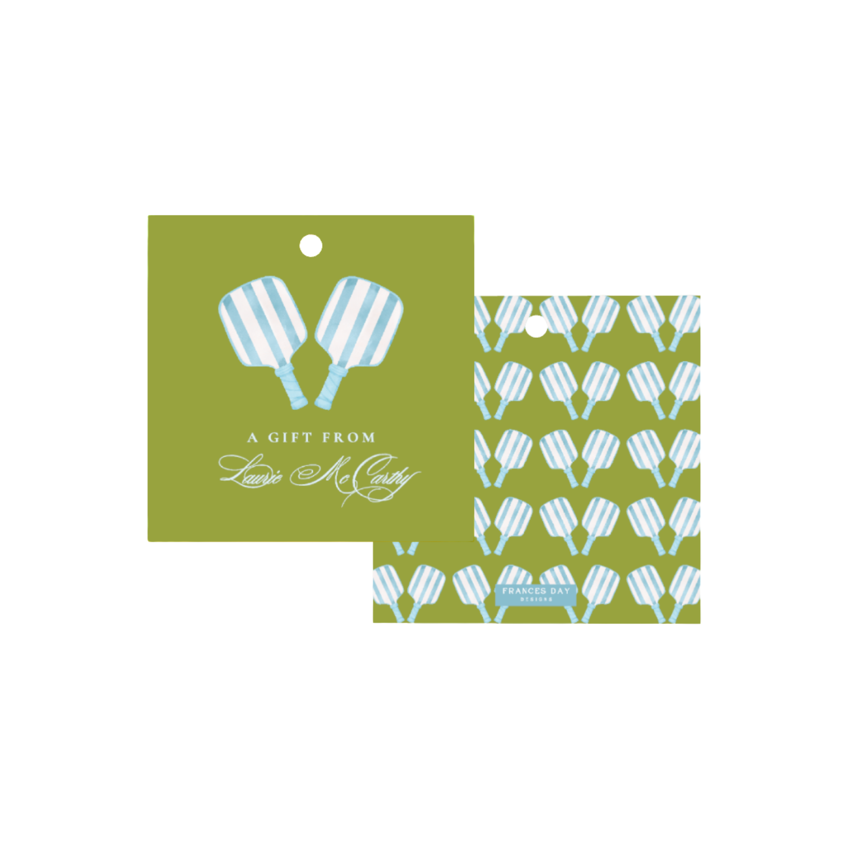 The Pickleball Square Gift Tag