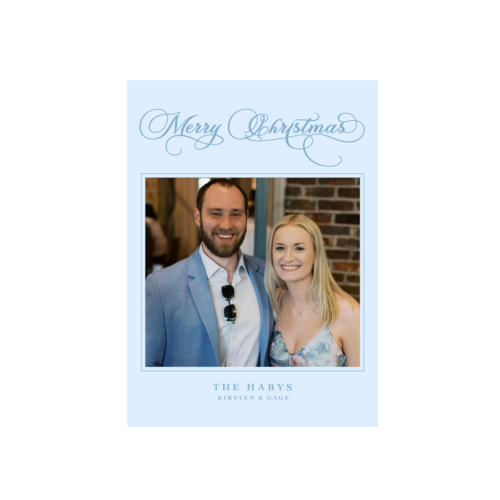 The Merry Christmas Vertical Card