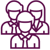 Line of professional business people wearing suits and glasses