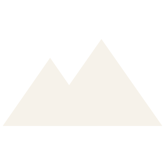 Black background with three beige-colored mountain shapes in the center.