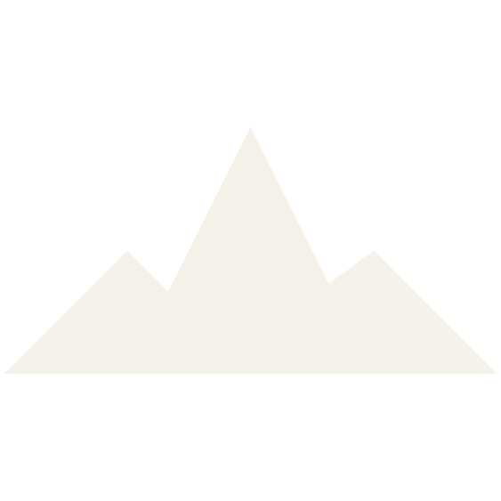 A simple black and white illustration of a mountain peak.
