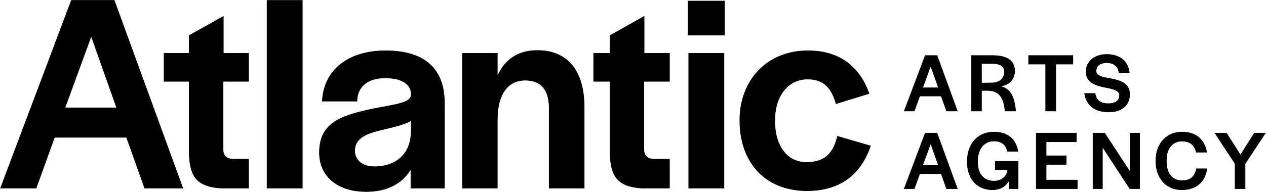 Atlantic Arts Agency - Main Corporate Typography Logo