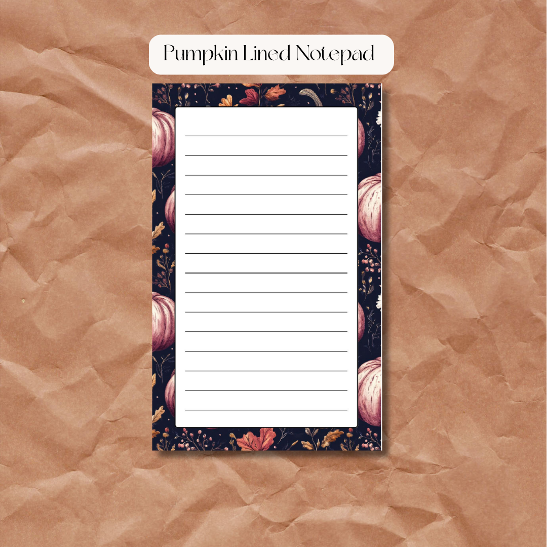 Pumpkin Lined Notepad 5x8